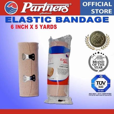 Partners Elastic Bandage 6x5 (High Elasticity) with Hook Closure