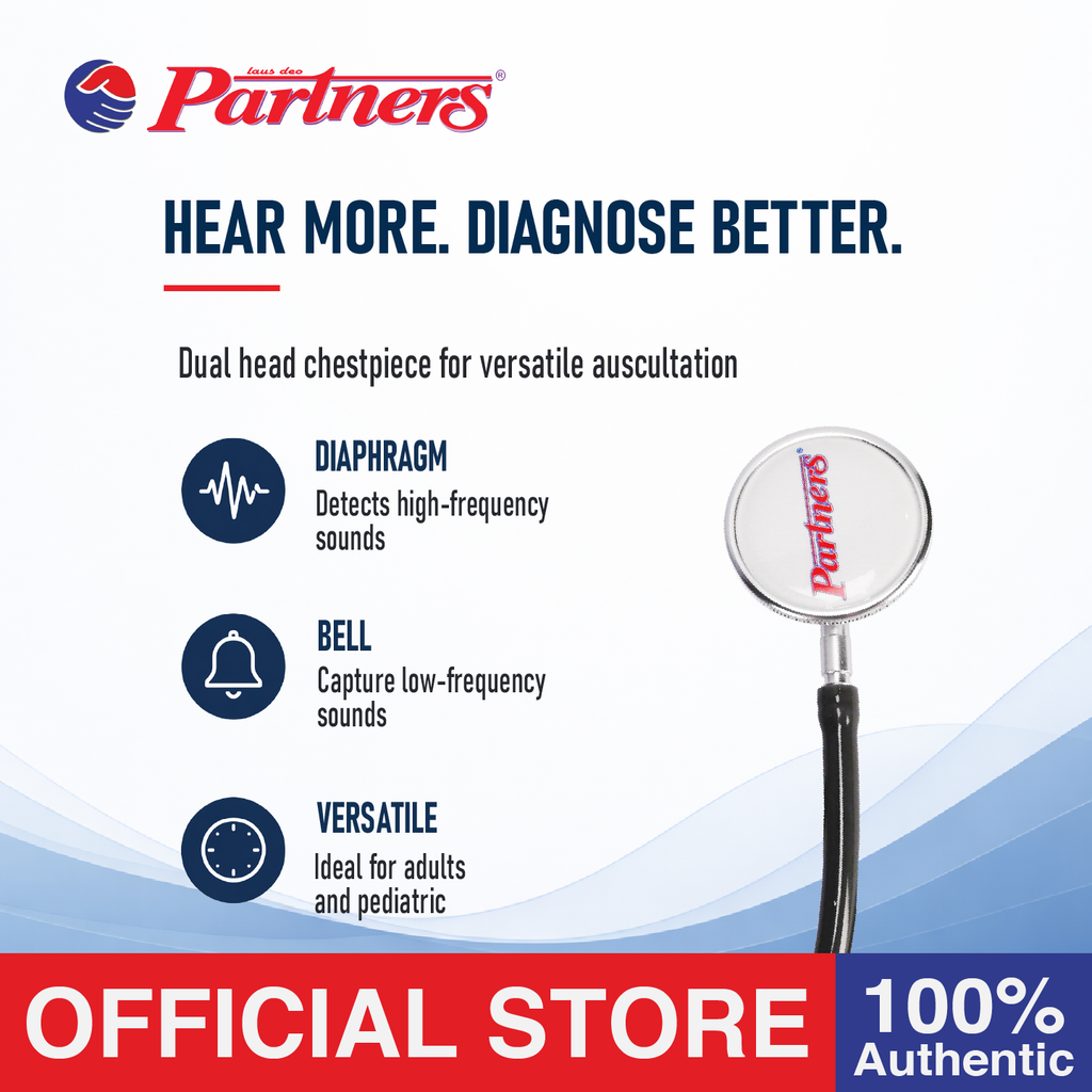 Partners Dual-Head Stethoscope (1 unit) - Gray