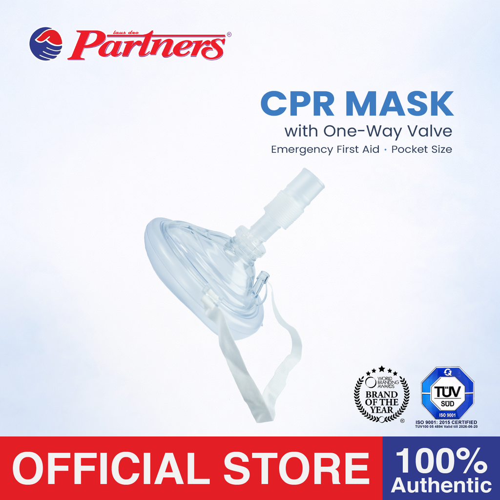 Partners CPR Mask with Hard Plastic Case and Instruction Manual 1 Piece