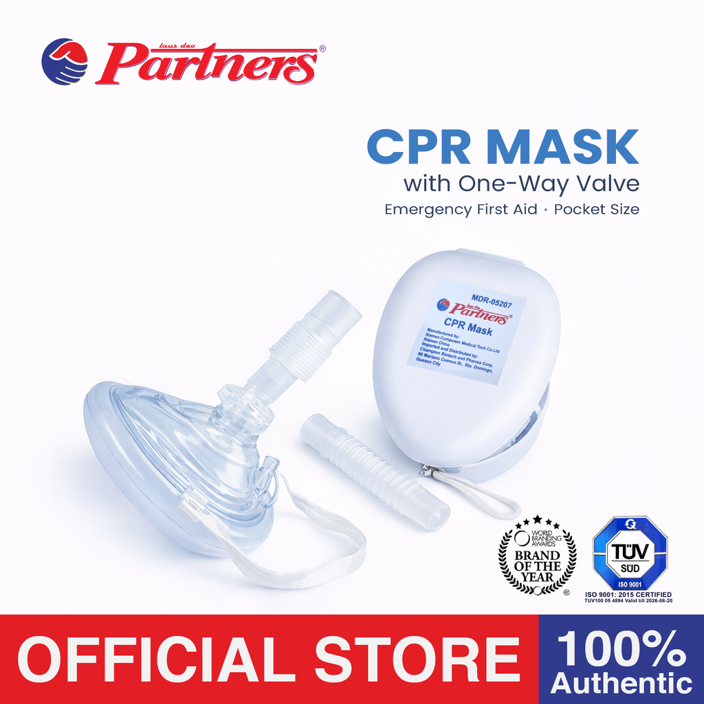 Partners CPR Mask with Hard Plastic Case and Instruction Manual 1 Piece