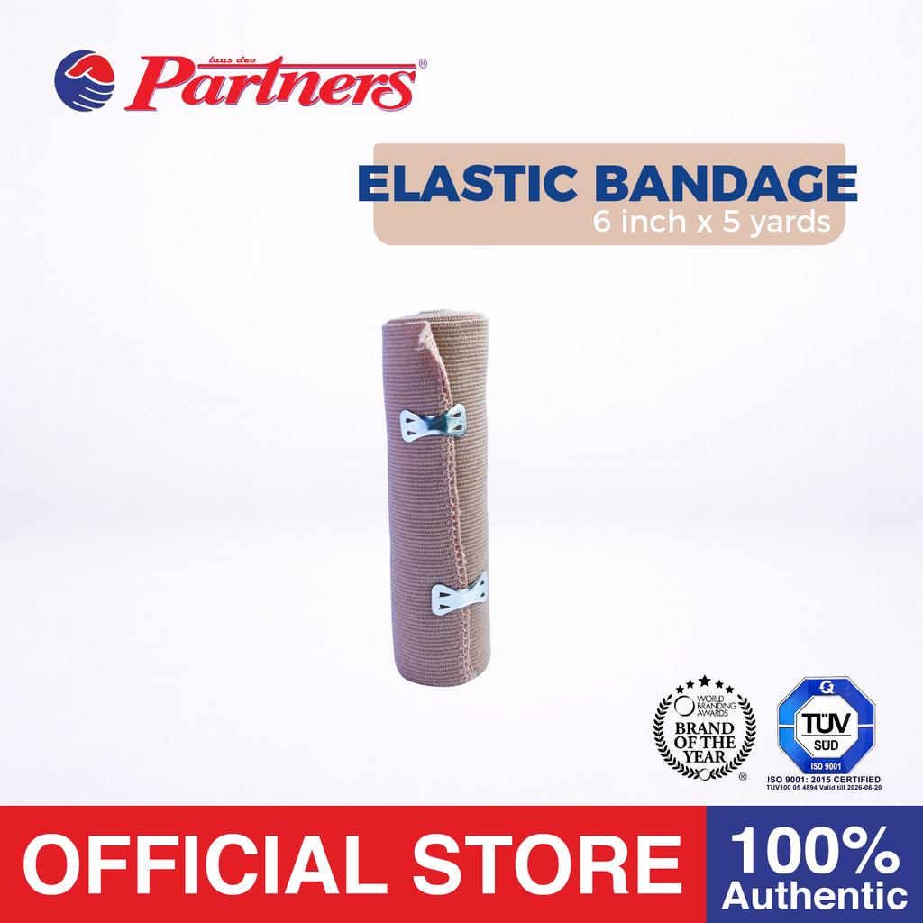 Partners Elastic Bandage 6x5 (High Elasticity) with Hook Closure