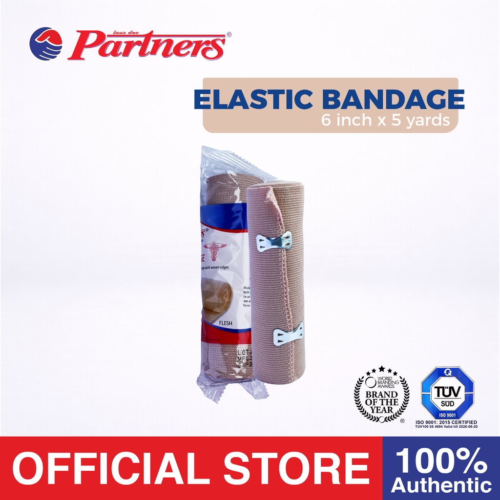 Partners Elastic Bandage 6x5 (High Elasticity) with Hook Closure