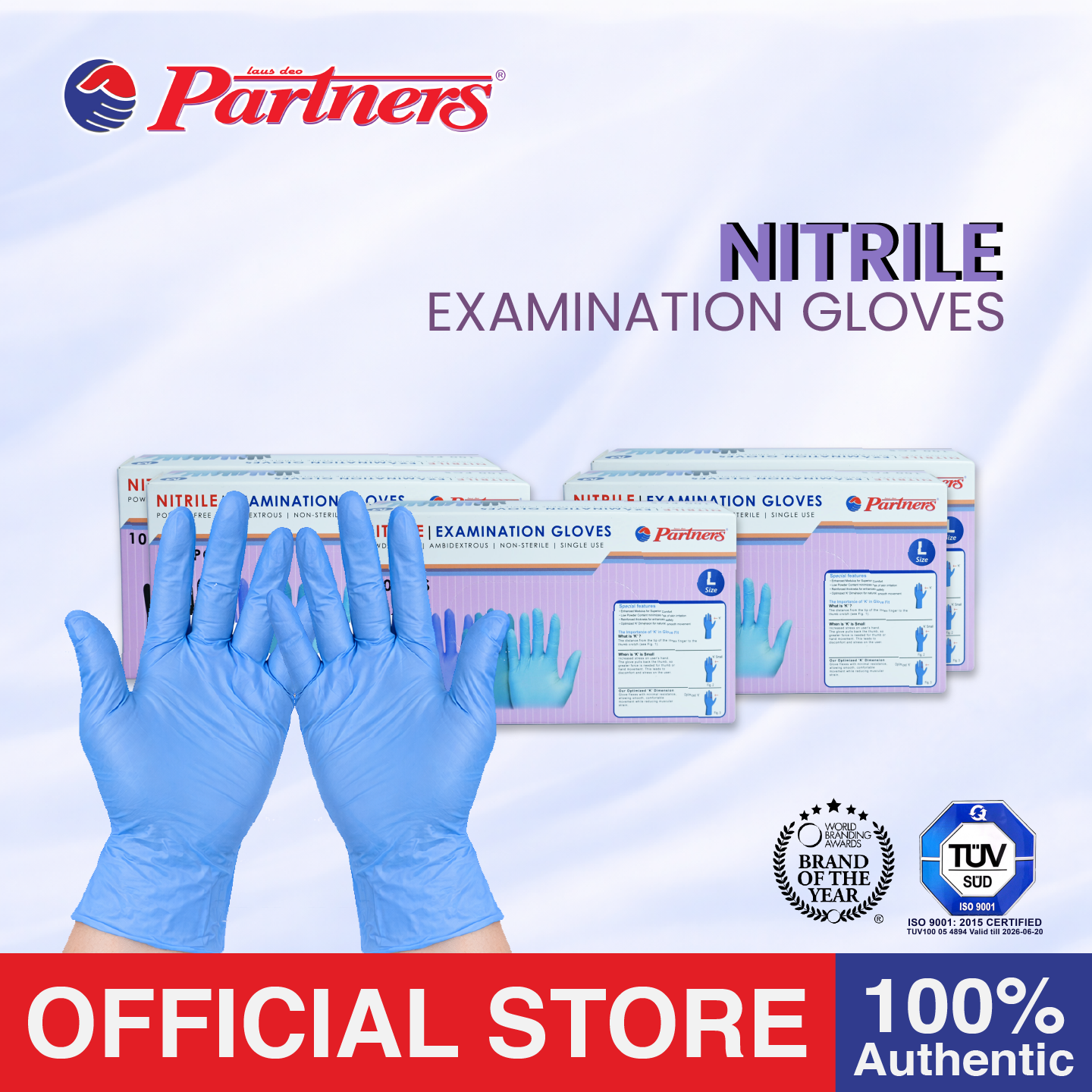 Partners Nitrile Examination Gloves