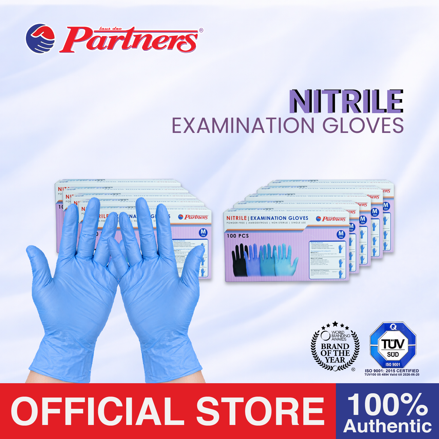 Partners Nitrile Examination Gloves