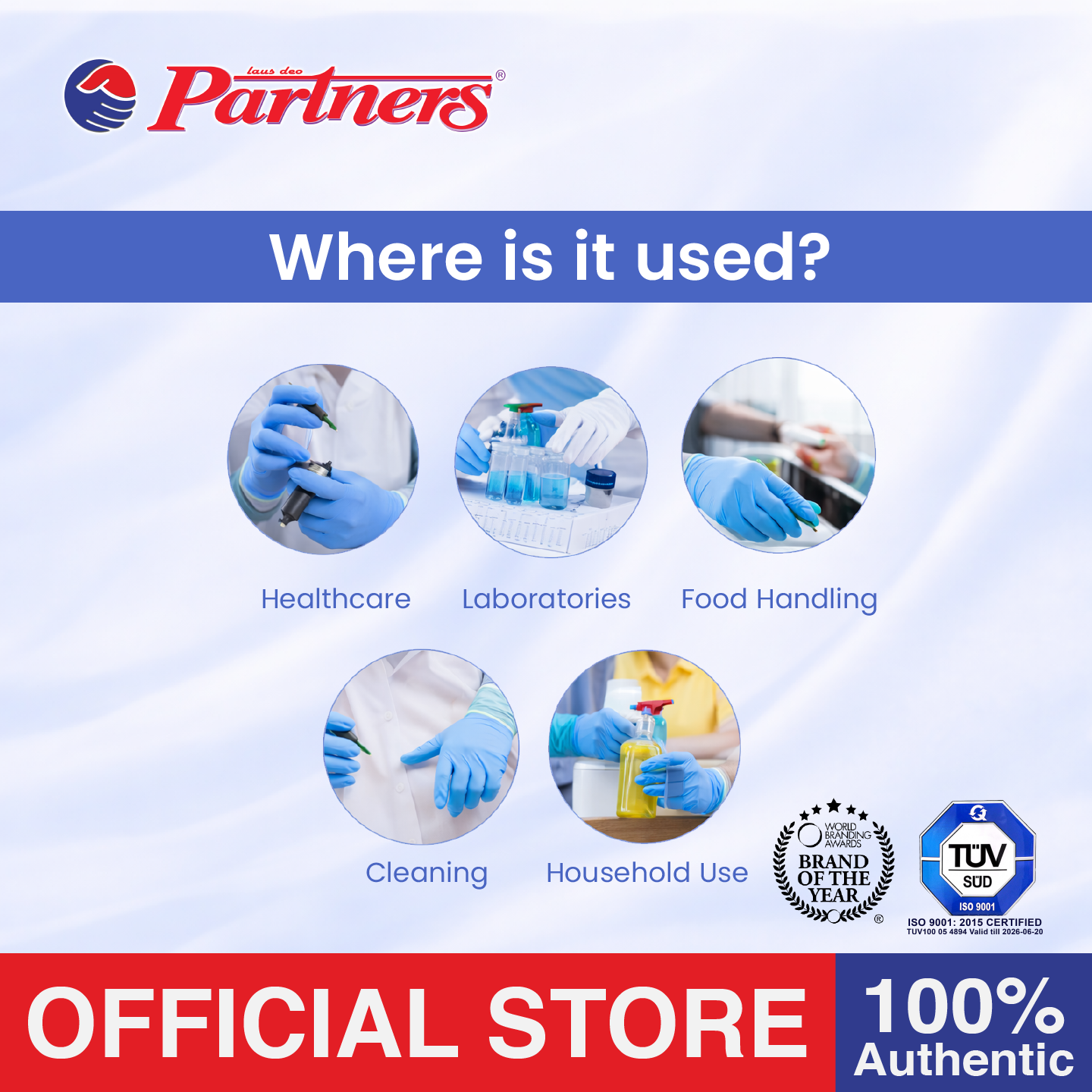 Partners Nitrile Examination Gloves
