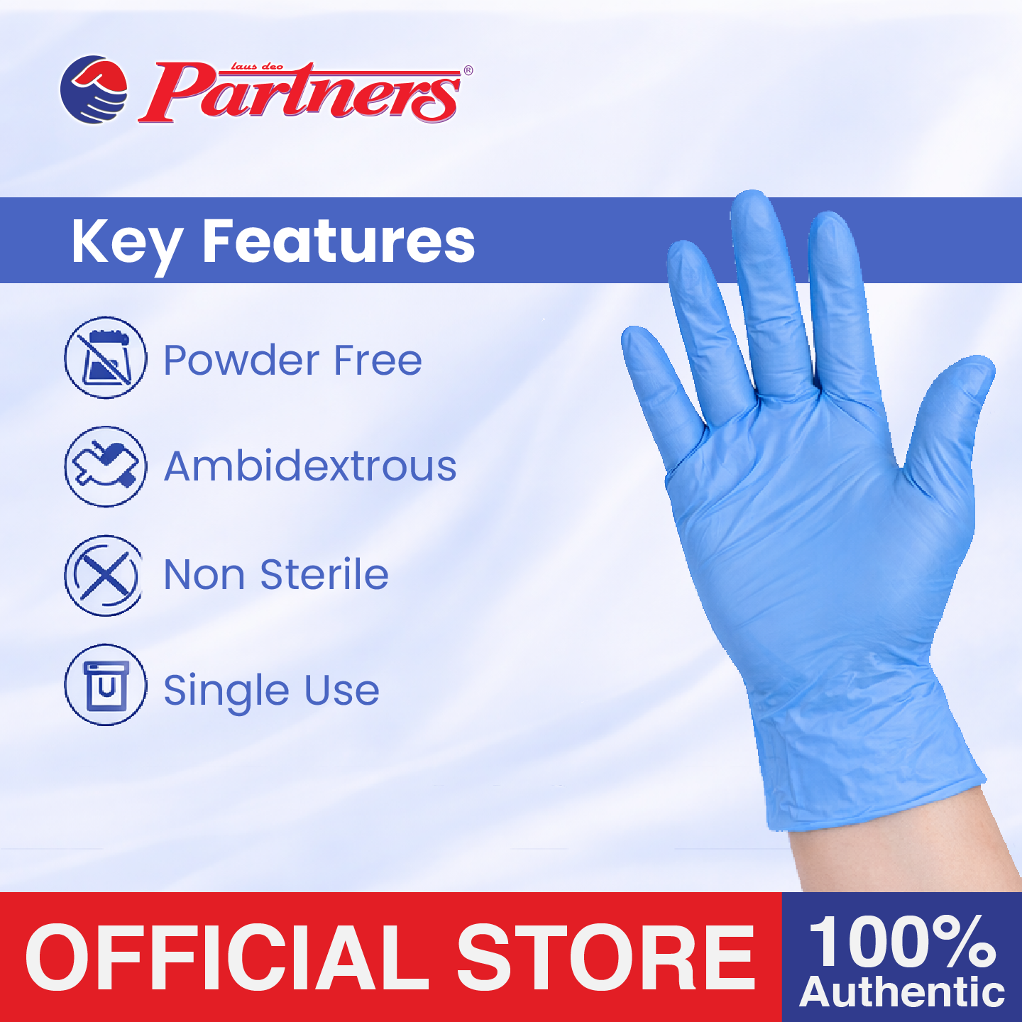Partners Nitrile Examination Gloves