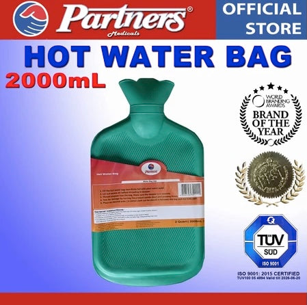 Partners Hot Water Bag / Hot Compress 2000ml (Green)