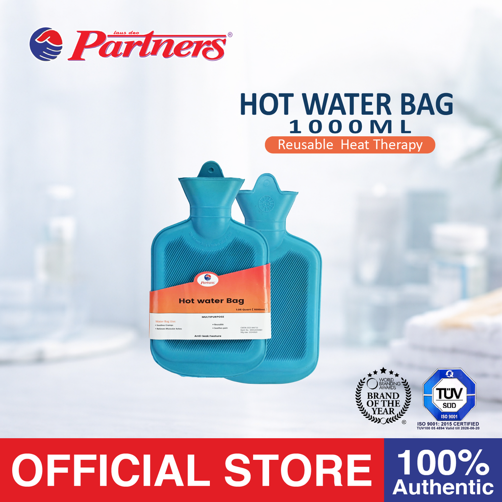 Partners Hot Water Bag / Hot Compress 1000ml (Blue)