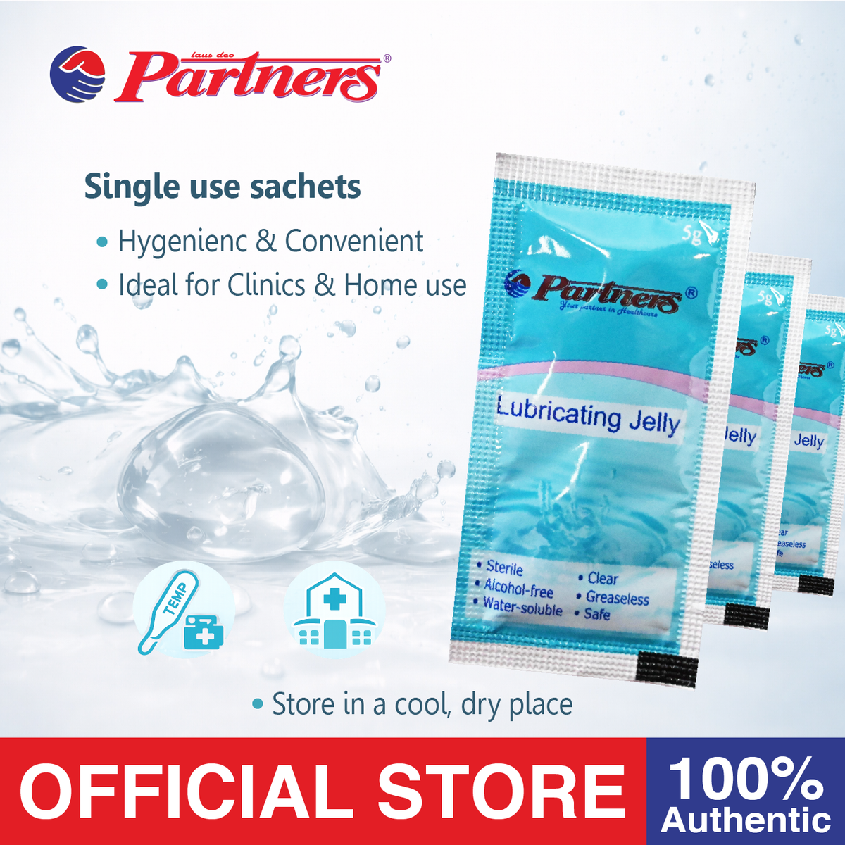 Partners Lubricating Jelly - 5 grams (10 pcs)