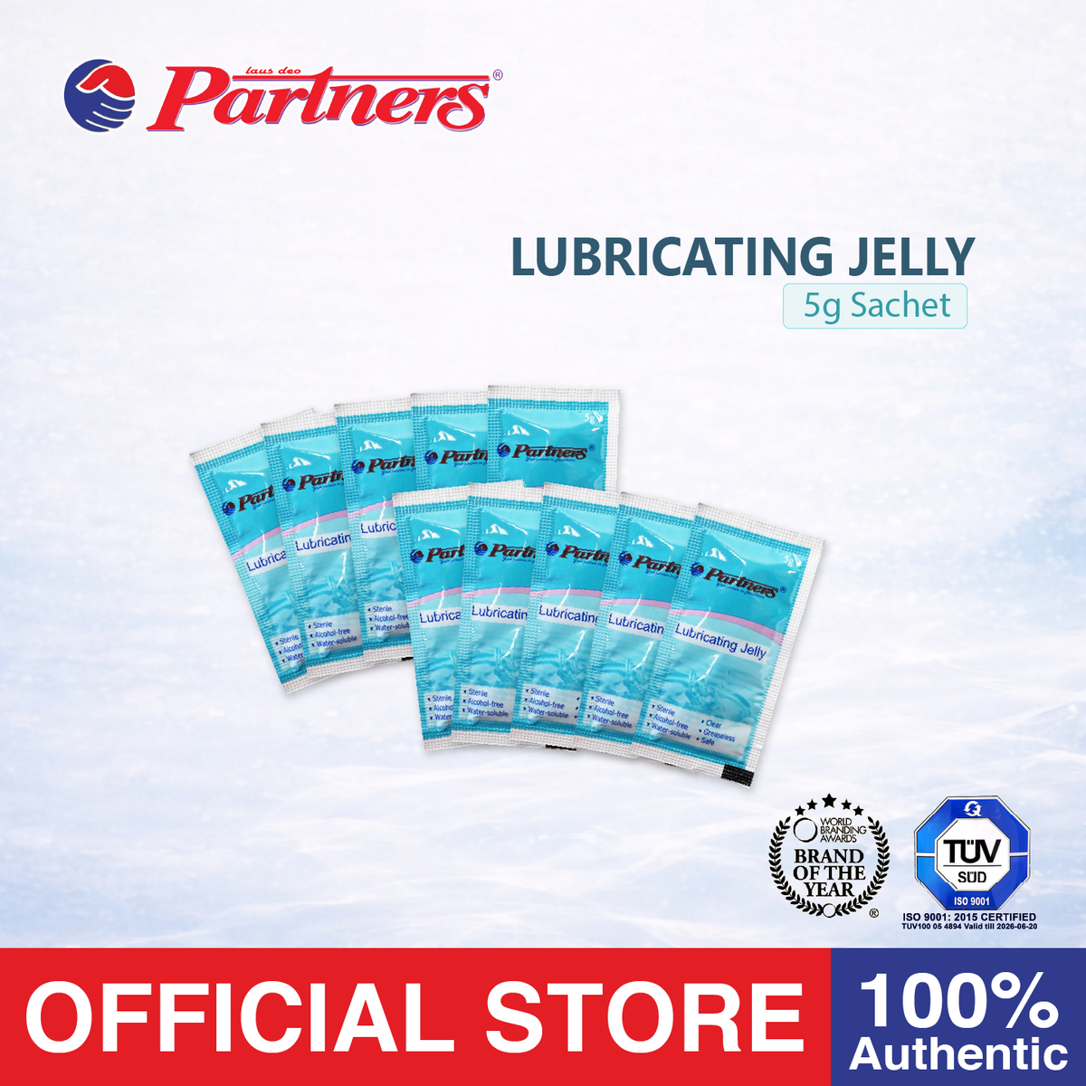 Partners Lubricating Jelly - 5 grams (10 pcs)