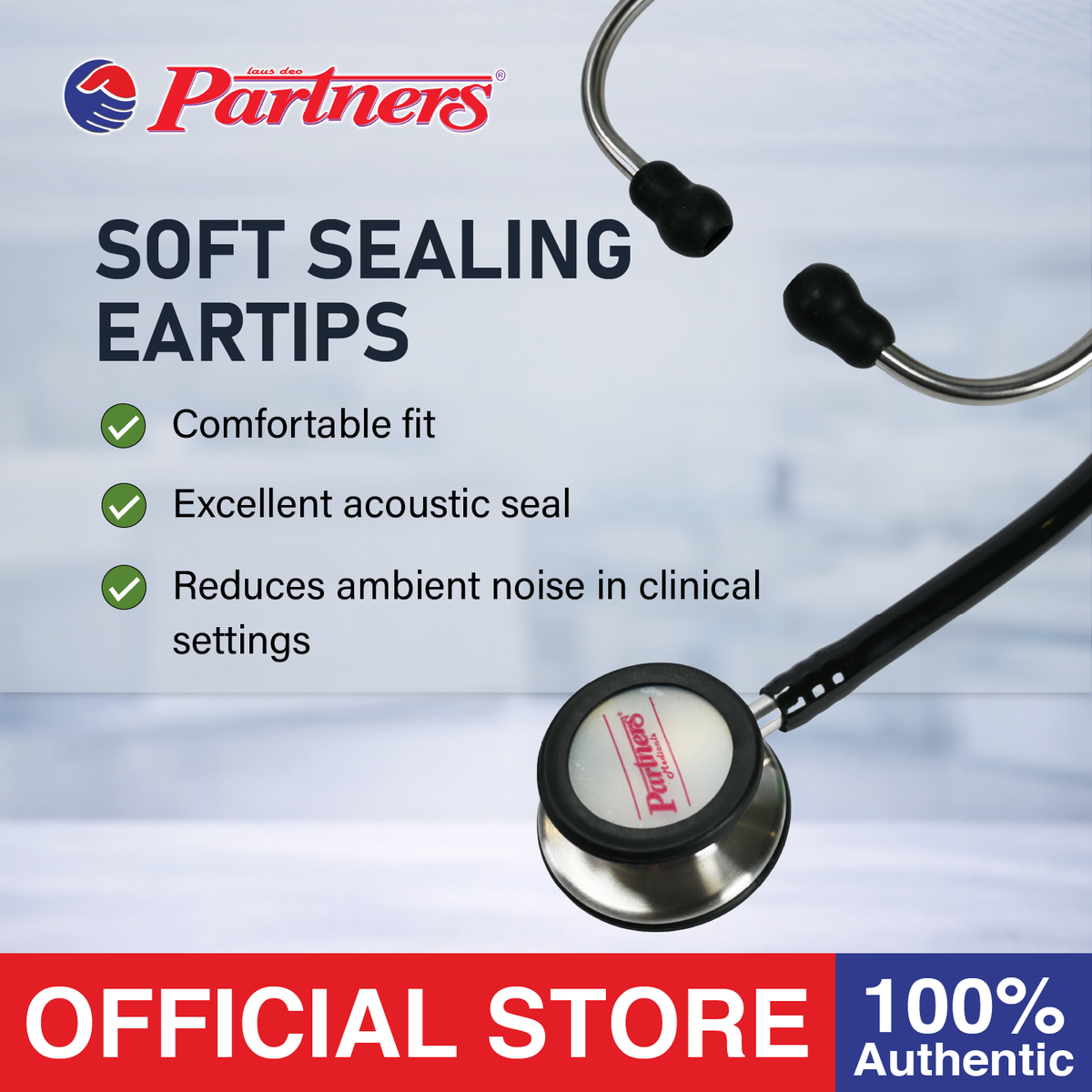 Partners Stethoscope Littmann- Type Pedia ( Black )