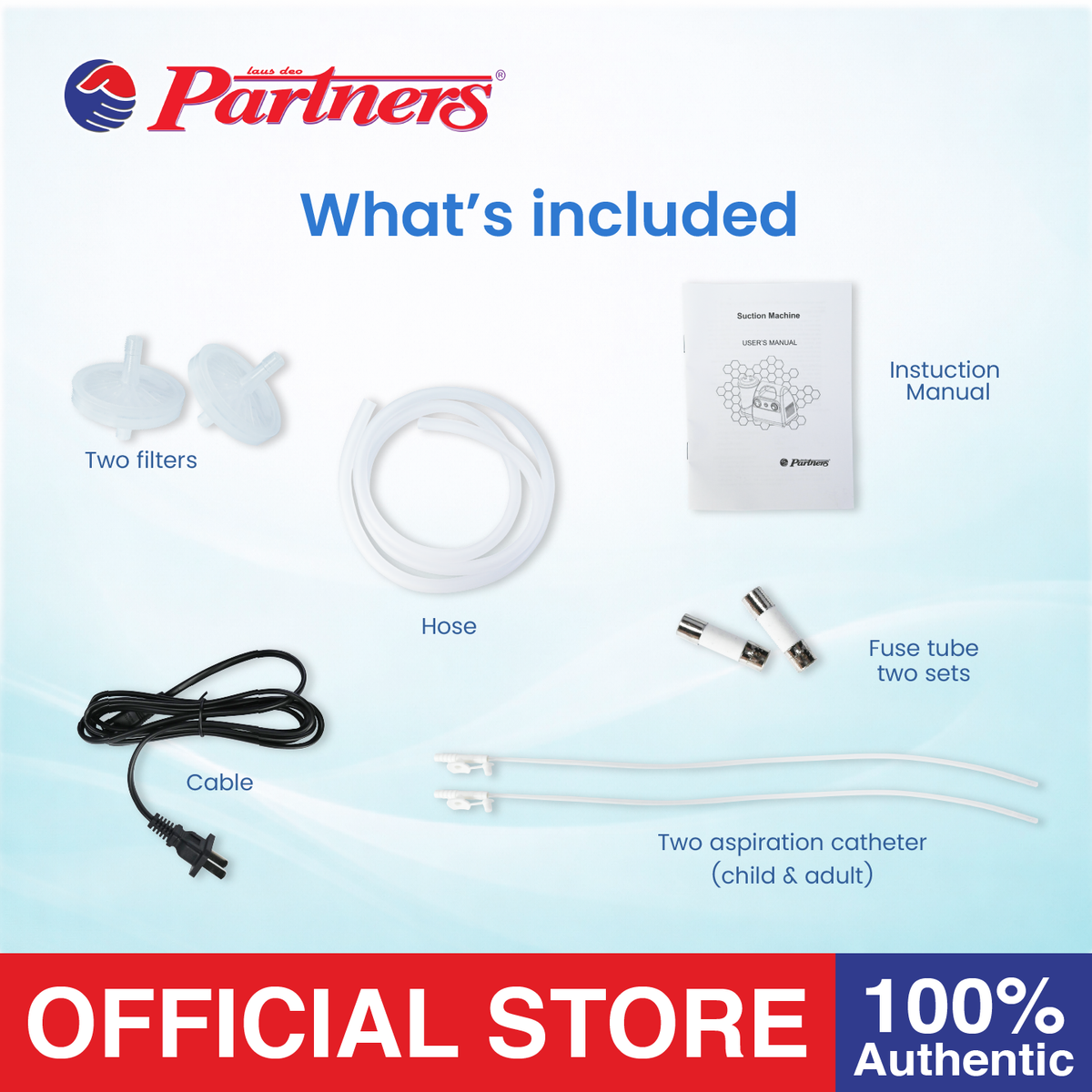 Partners Portable Phlegm Aspirator Apparatus (Suction Machine)