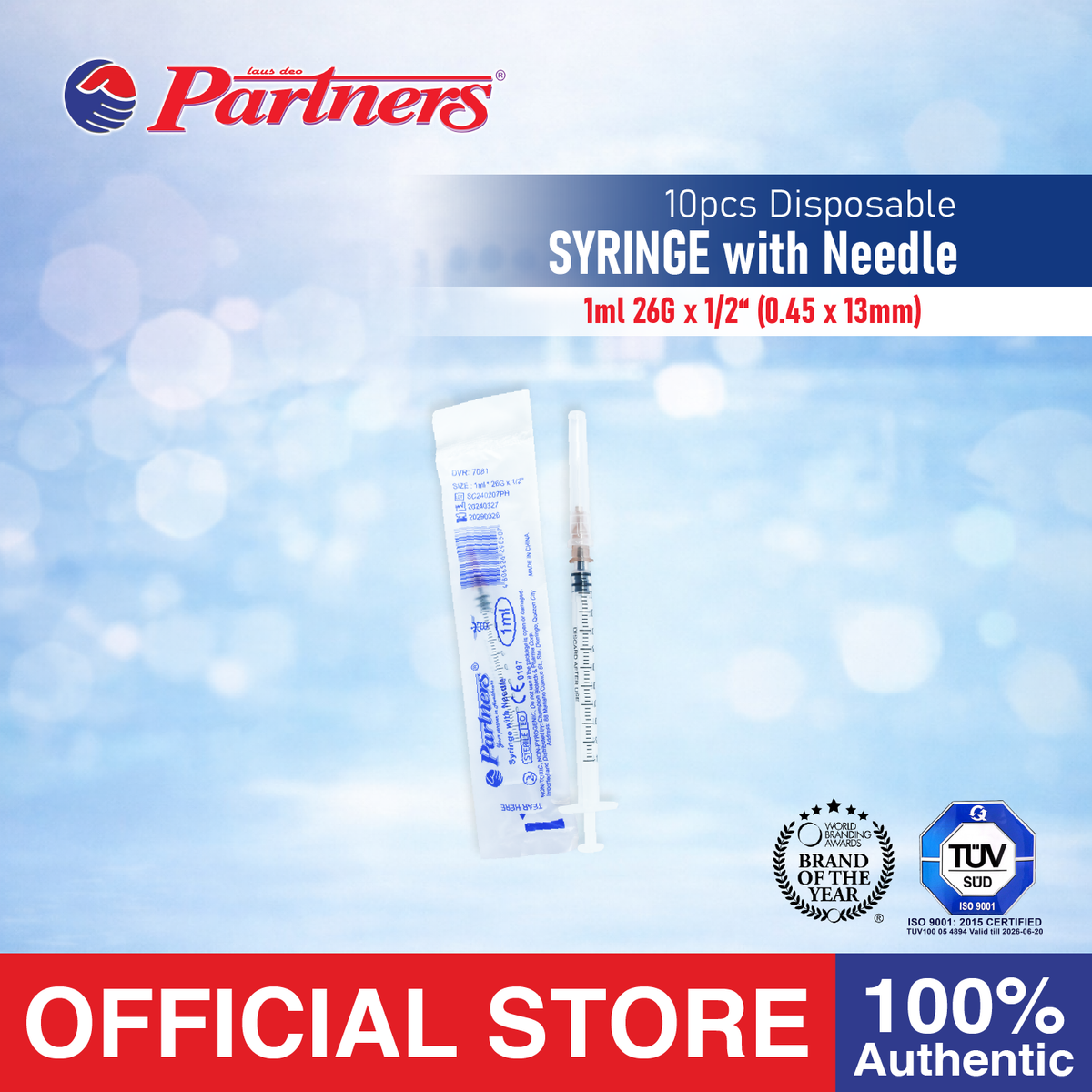 Partners Disposable Syringe - 1 pc
