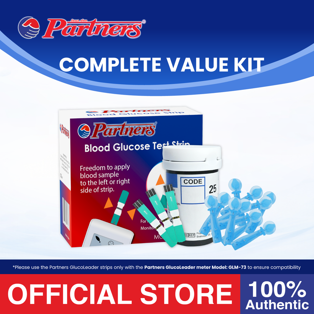 Partners GlucoLeader Value Blood Glucose Test Strip - 3 boxes