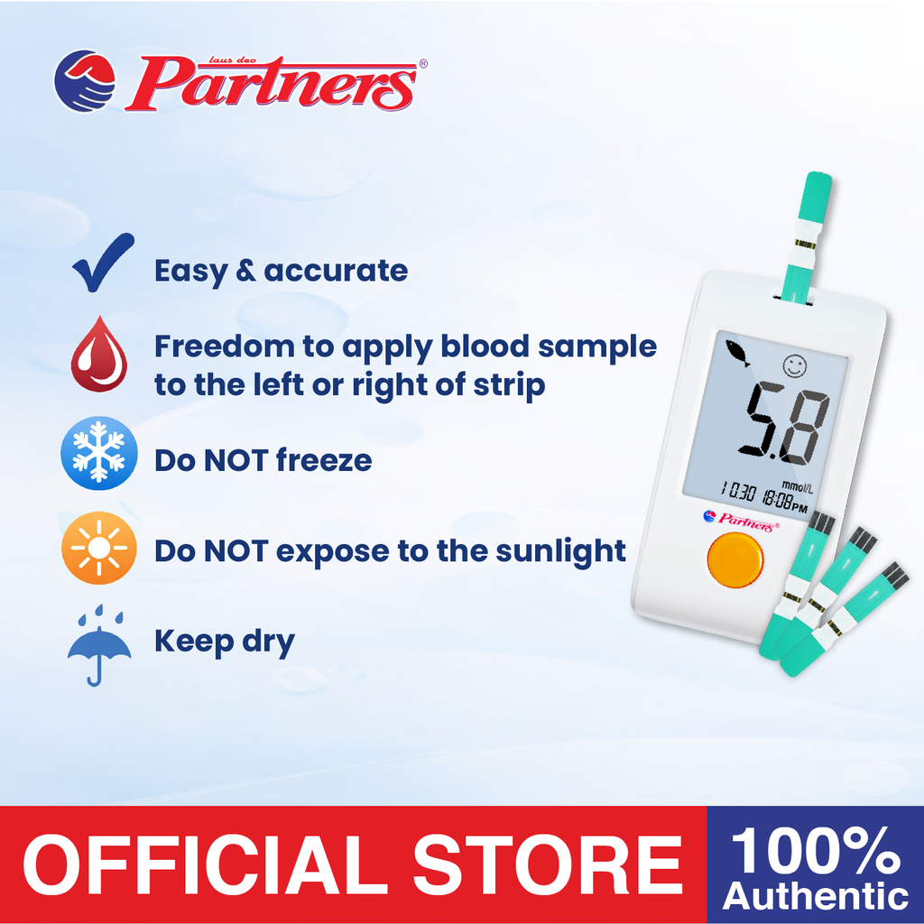 Partners GlucoLeader Value Blood Glucose Test Strip - 3 boxes