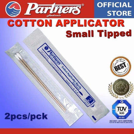 Partners Cotton Applicator Stick Small Tipped (20 packs , 2pcs/pack) - Sterile