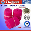 Partners Rubber Flat Tourniquet 3 Pieces (Dark Pink)