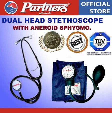 Partners Aneroid Sphygmomanometer and Dual-Head Stethoscope (Set)