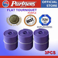 Partners Rubber Flat Tourniquet 3 Pieces (Purple)