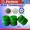 Partners Rubber Flat Tourniquet 3 Pieces (Green)