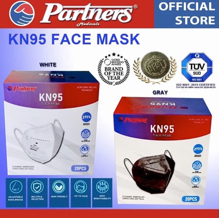 Partners KN95 Disposable Face Mask - [ 20 PIECES/BOX ]