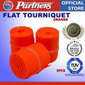 Partners Rubber Flat Tourniquet 3 Pieces (Orange)