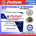 Partners Syringe 5 ml/cc Disposable - Luer Lock (100 PIECES)
