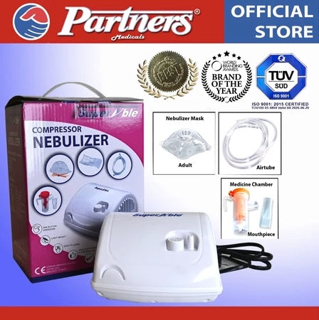SuperAble Compressor Nebulizer Piston with 1pc Nebulizer Kit, 1pc Nebulizer Mask Adult & 1pc Nebulizer